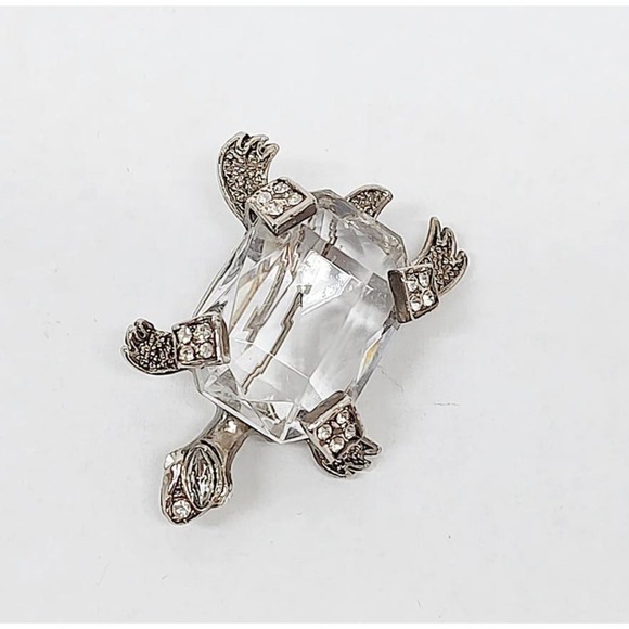 Vintage silver-tone turtle brooch pin - Picture 2 of 4